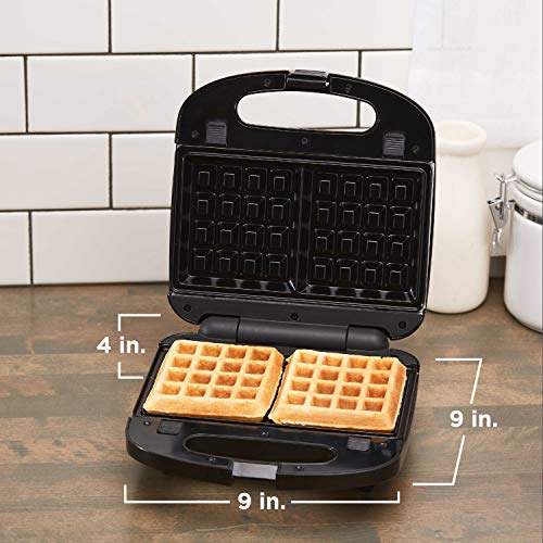 BLACK+DECKER 3-in-1 Waffle Iron, WM2000SD, Grill and Sandwich Press, Non-Stick Removable Plates, Space Saving Compact Design
