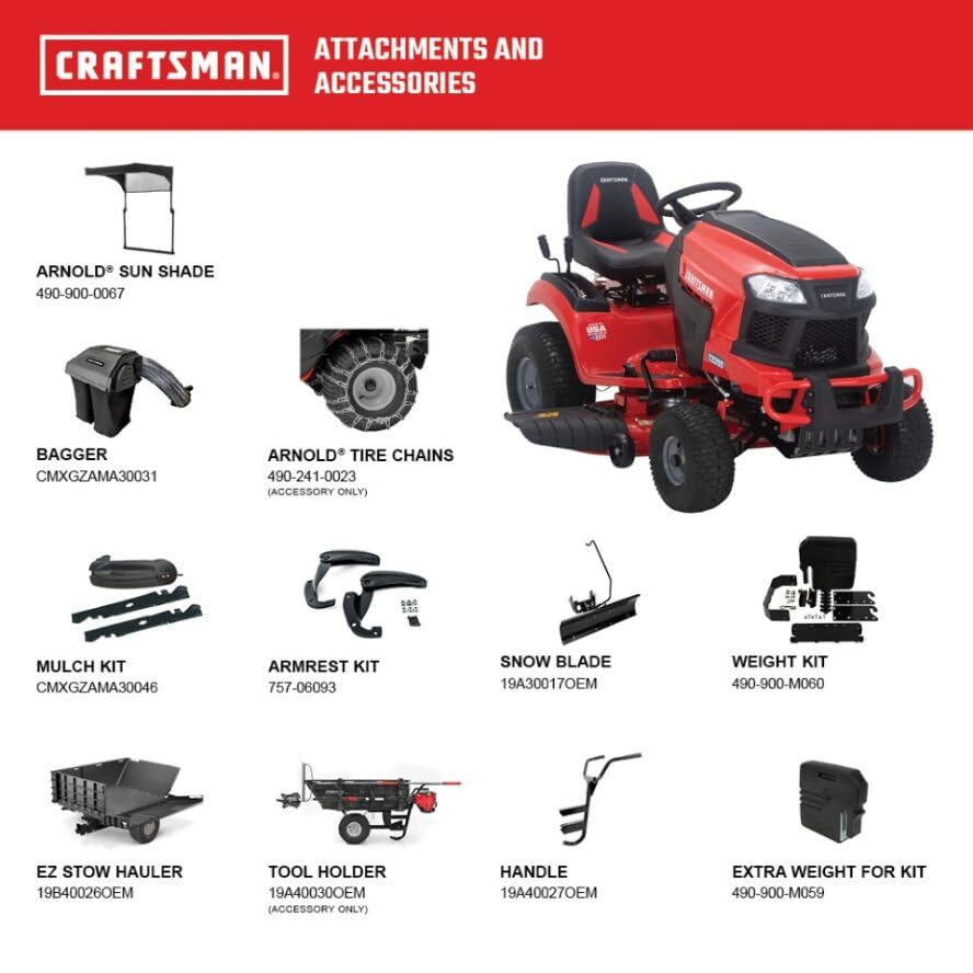 CRAFTSMAN T2200K Turn Tight 42-in 20-HP V-Twin Riding Lawn Mower