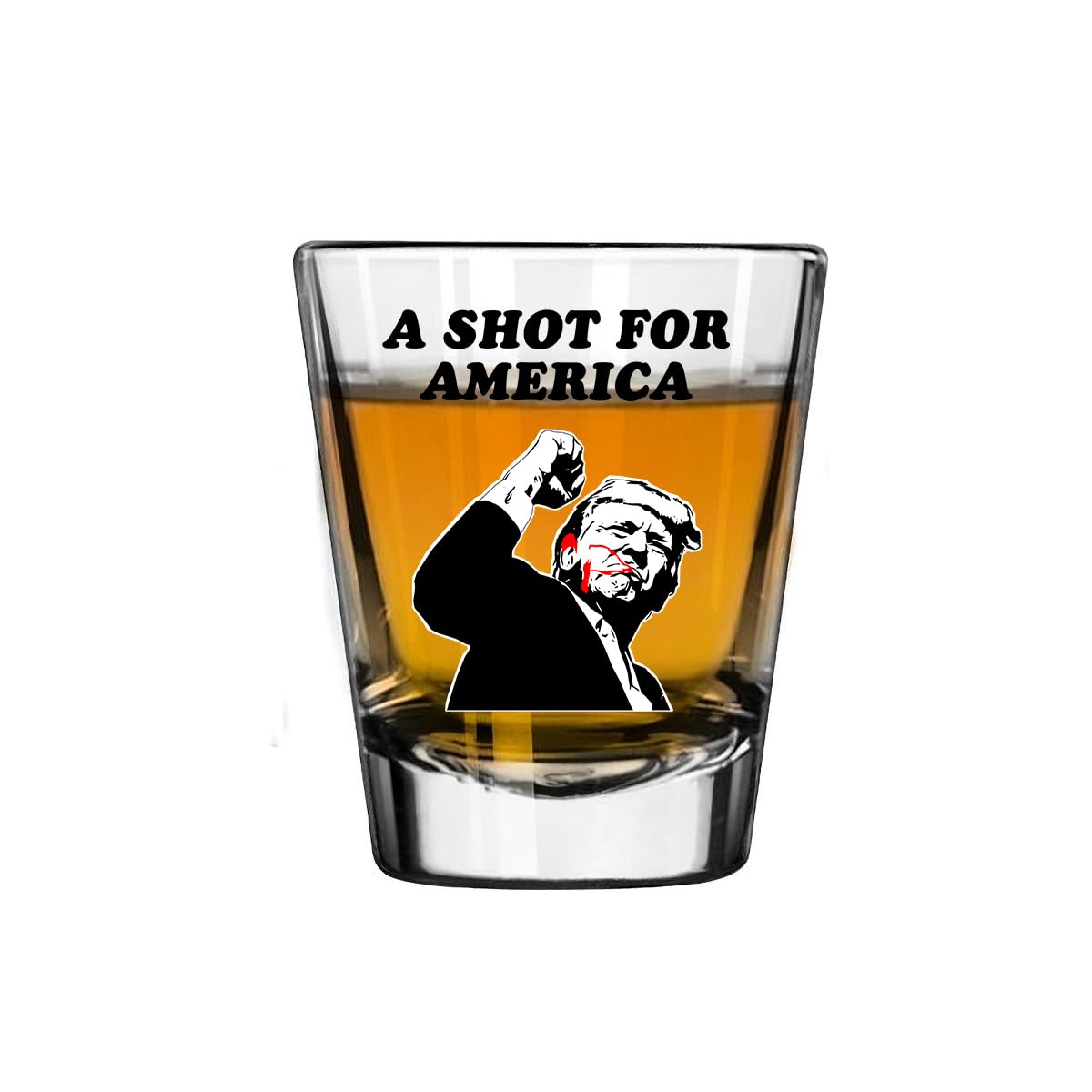 CosyWave Trump Shot Glass Donald Trump Merchandise White Elephant Gifts Assassination Glasses Fight 2024 Funny Gag Gift Merch Cup