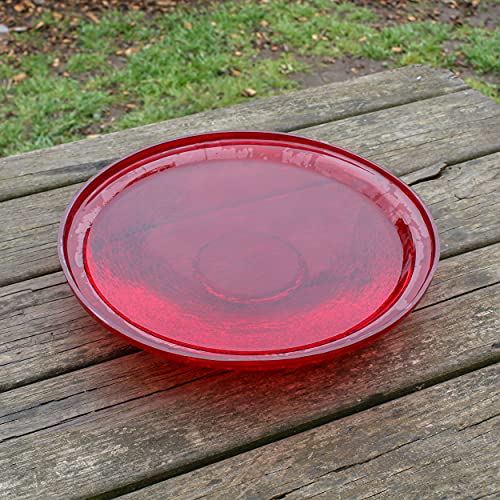 Achla Designs Crackle Glass Bowl, 14-in, Red