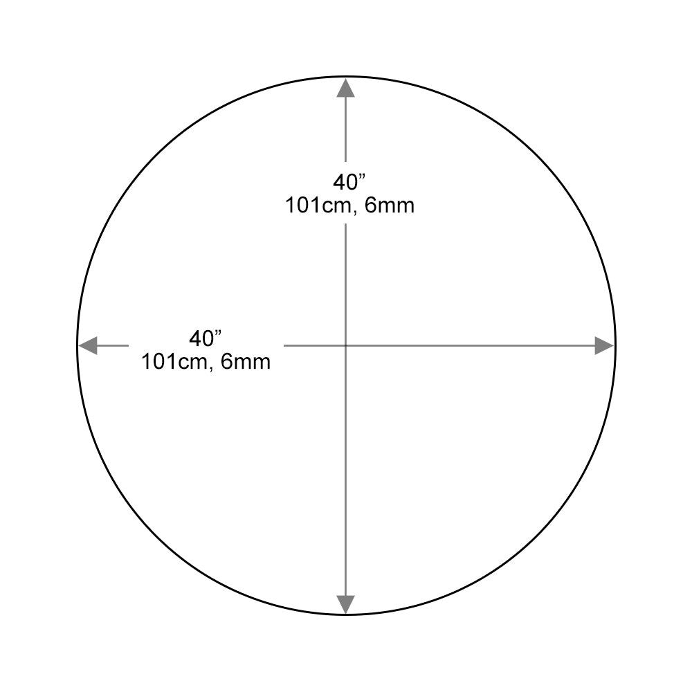 Dulles Glass 40" Round Glass Table Top - Tempered - 1/2" Thick - Bevel Polished Glass