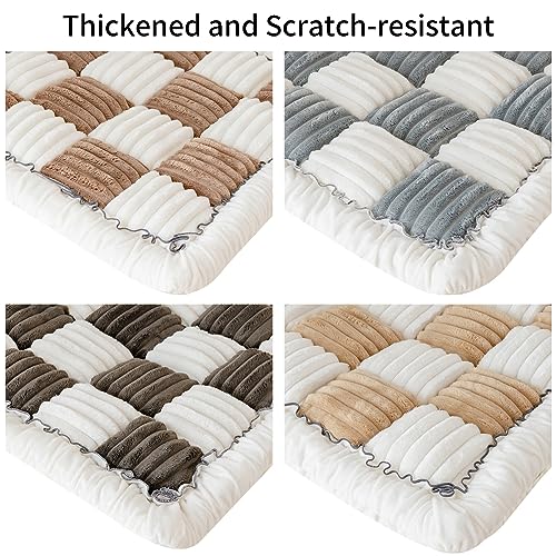 VISTABLUE Fuzzy Couch Covers for Pets, Couch Protector for Dogs Garden Chic Cotton Protective Couch Cover, Pet Mat Bed Couch Cover (27.6 x 59.06in, Grey)