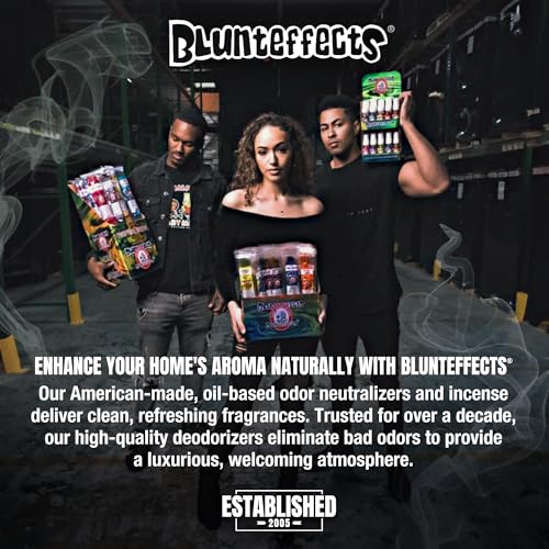 Blunteffects Hand-Dipped Incense Sticks - Premium 144-Pack Variety Set, 12 Different Scents, 11" Long, USA-Made Aromatherapy with Long Burn Time (12 pack, 144 total sticks)