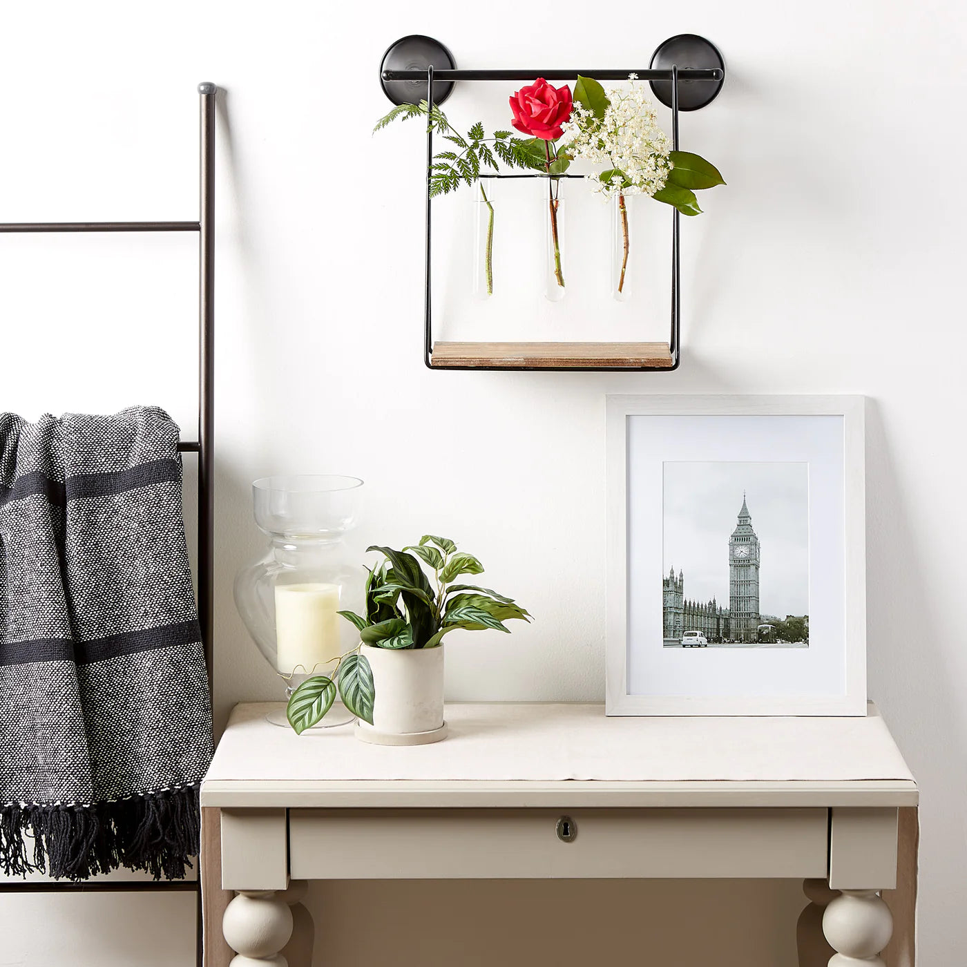 Wall Shelf With Vases