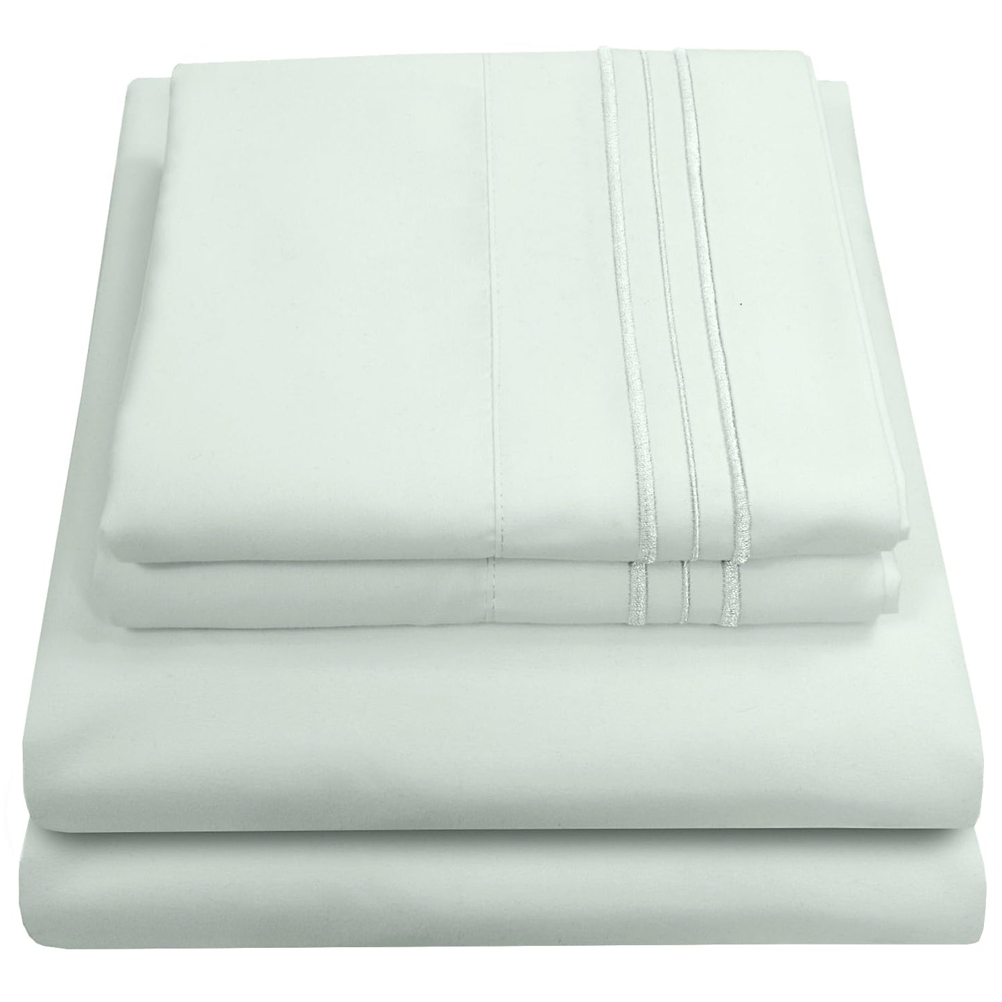 Twin Sheets - Breathable Luxury Sheets with Full Elastic & Secure Corner Straps Built In - 1800 Supreme Collection Extra Soft Deep Pocket Bedding Set, Sheet Set, Twin, Mint