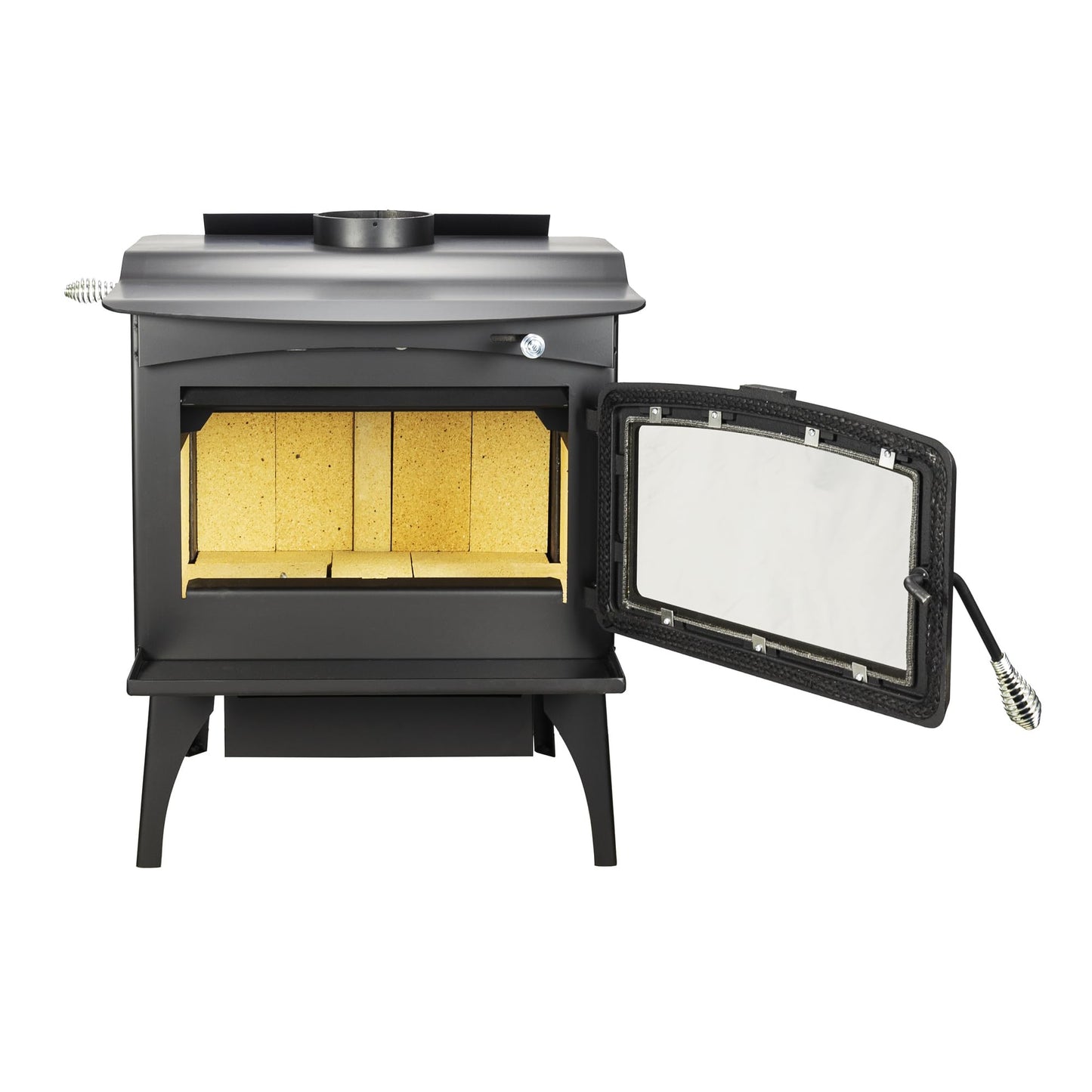 Pleasant Hearth 2,200 Sq. Ft w/Blower Wood Stove, Black