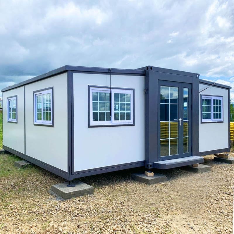 Fast Build Foldable Prefab Villa Waterproof Expandable Container House Insulated Prefabricated Folding Mobile Portable 20ft Home Kit with Bathroom/Toilet for Outdoor Living/Office/Storage