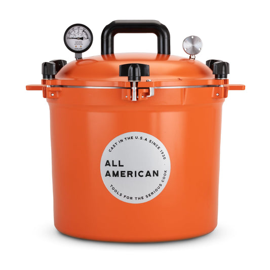 All American 1930-21.5qt Pressure Cooker/Canner (The 921), Saffron - Exclusive Metal-to-Metal Sealing System - Suitable for Gas, Electric, or Flat Top Stoves - Made in the USA