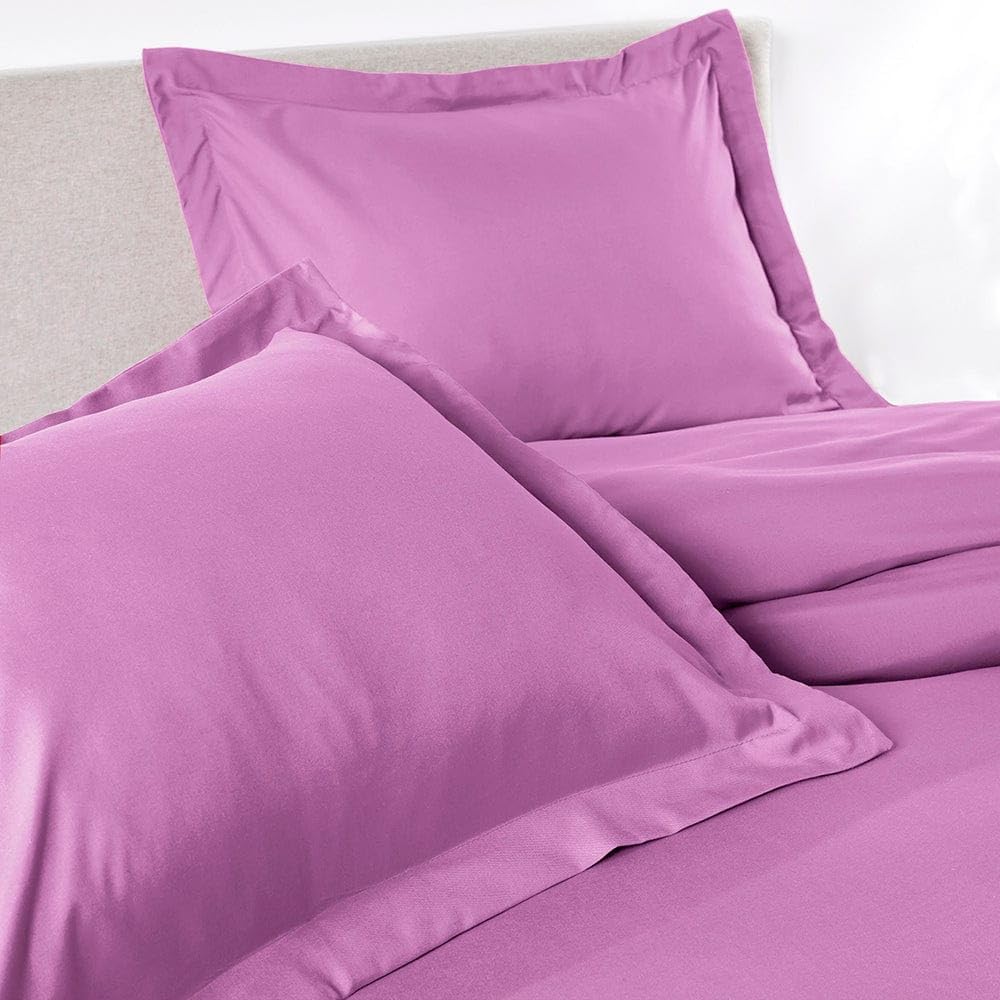 PeachSkinSheets 1500tc Level of Softness Soft Cooling Duvet Cover Set | King/California King - Purple Orchid