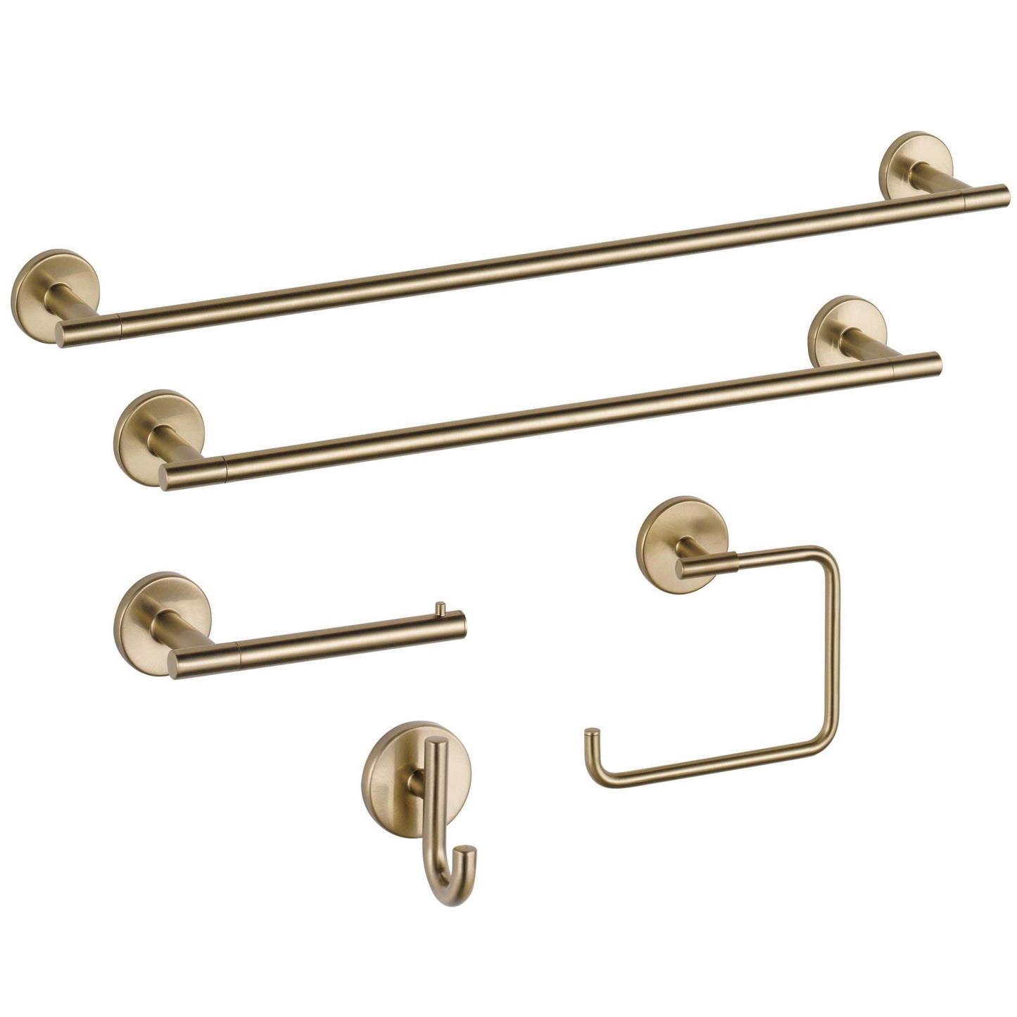 Delta Trinsic (1-Pack) Hand Towel Holder Champagne Bronze Towel Racks for Bathroom Wall Square Towel Ring Holder for Bath Towel Hanger for Kitchen, Bathroom Accessories 759460-CZ