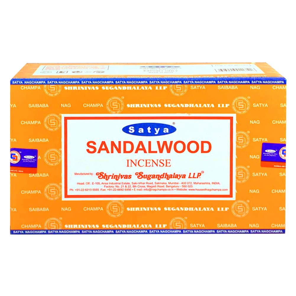 Sandalwood Incense Sticks - Total 180 Insence-Sticks and Incense Stick Holder Bundle Insence Insense Satya Incense