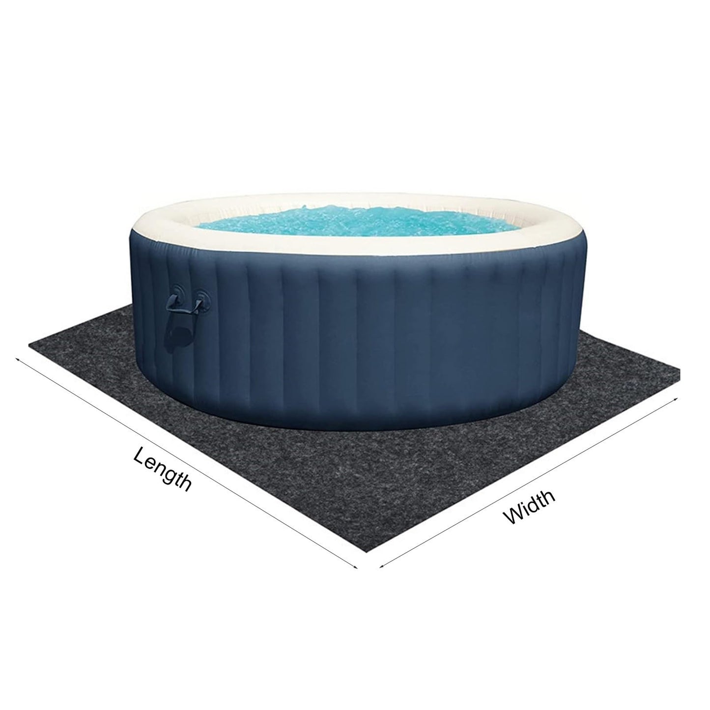ZGSYH Pool Pads for Above Ground Pool - Pool Floor Liner Pad,Pool Ground Cloth,Portable Spa Pool Accessories for Outdoor or Indoor (Color : 91" L x 79" W)