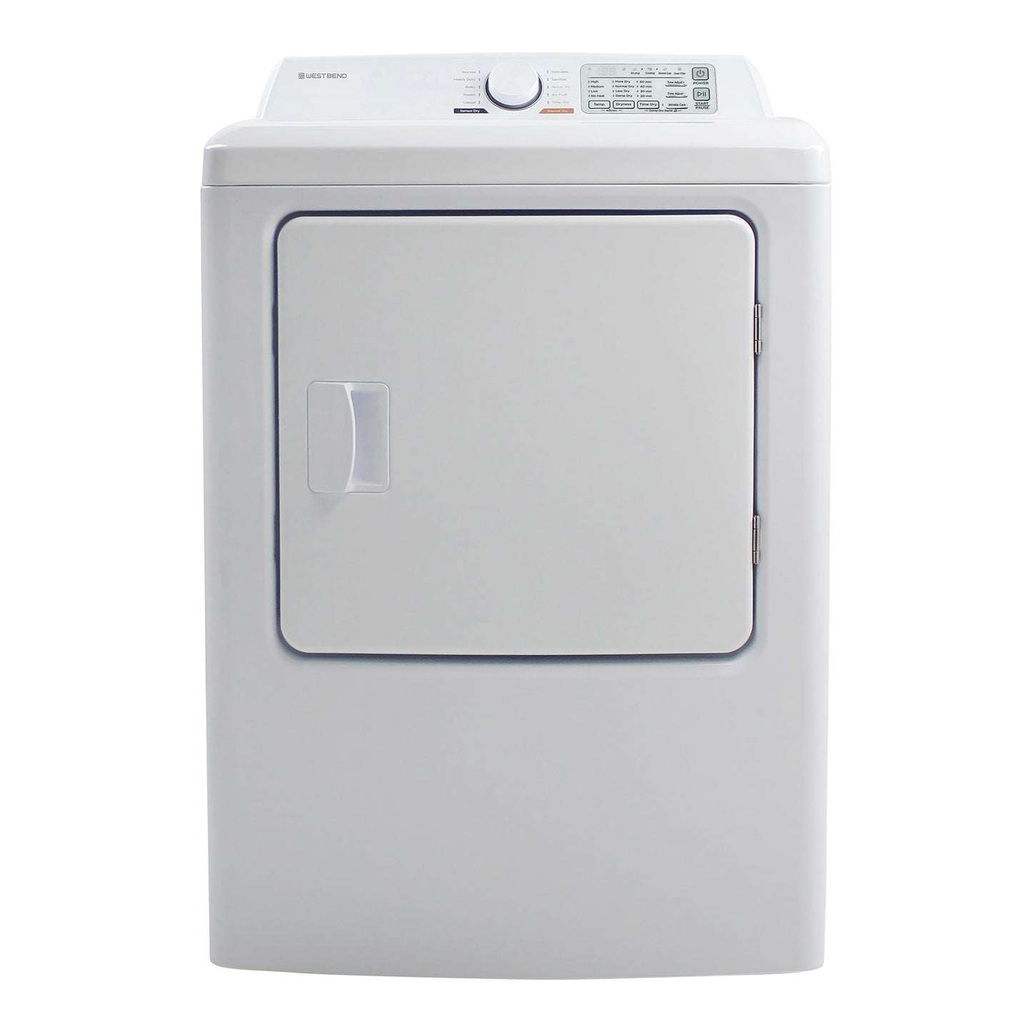 West Bend Clothes Dryer Front Load Gas, 6.7-Cu.Ft, White