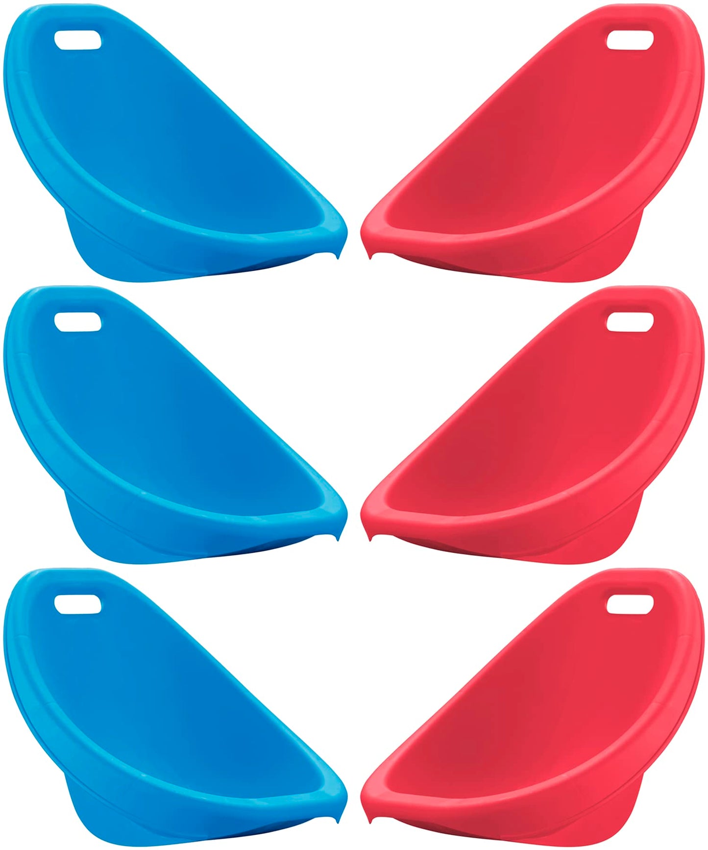 American Plastic Toys Kids Scoop Rocker Chairs for Toddlers & Kids Ages 3 and Up | 6-Pack Blue & Red | Made in USA from Safe Plastics | Great for Indoor and Outdoor Activities