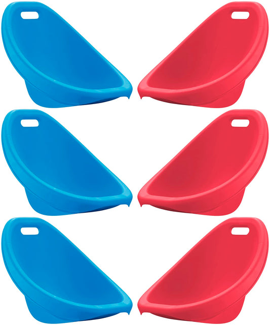 American Plastic Toys Kids Scoop Rocker Chairs for Toddlers & Kids Ages 3 and Up | 6-Pack Blue & Red | Made in USA from Safe Plastics | Great for Indoor and Outdoor Activities