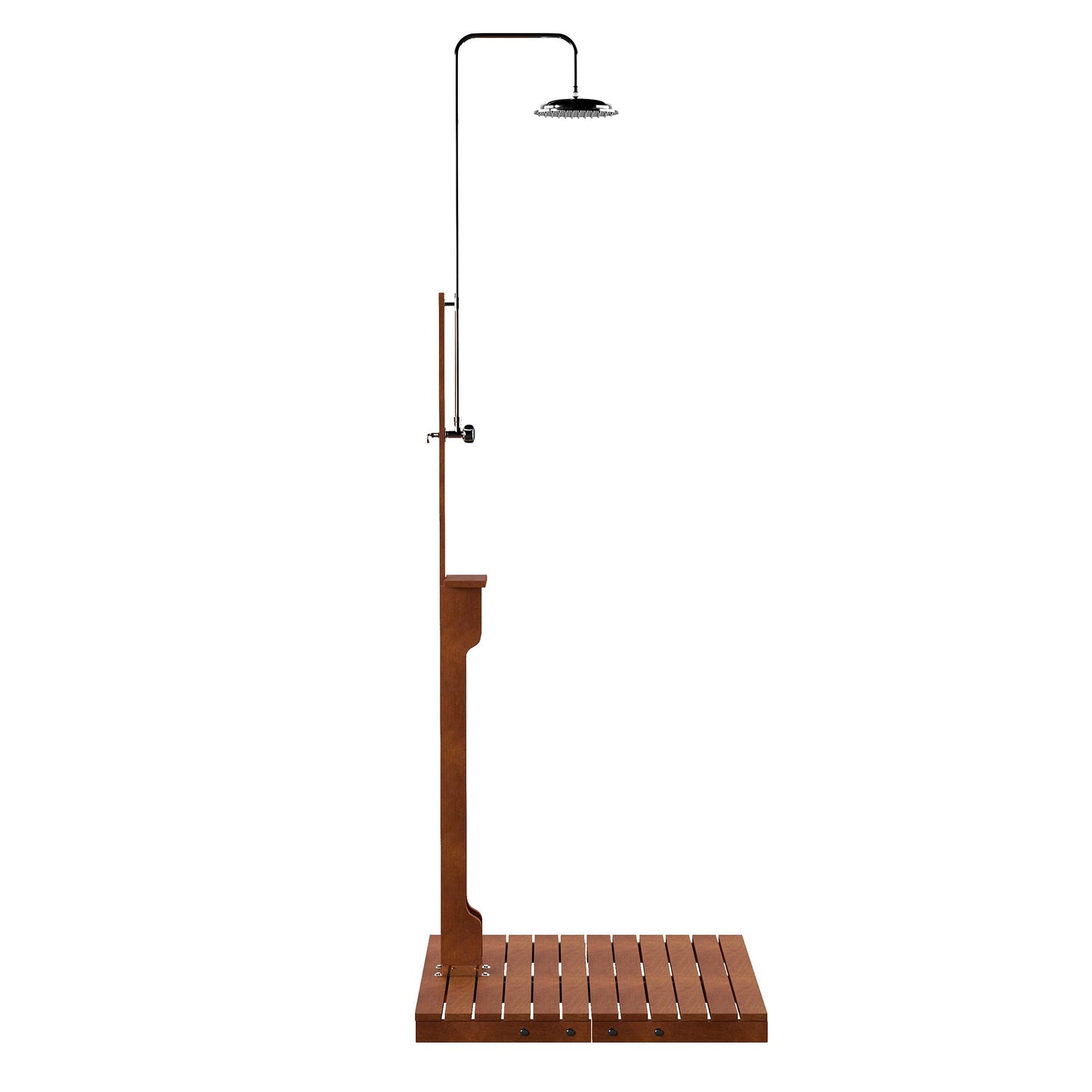 SEI Furniture Rain-Style Outdoor Shower, Oiled Eucalyptus - Natural