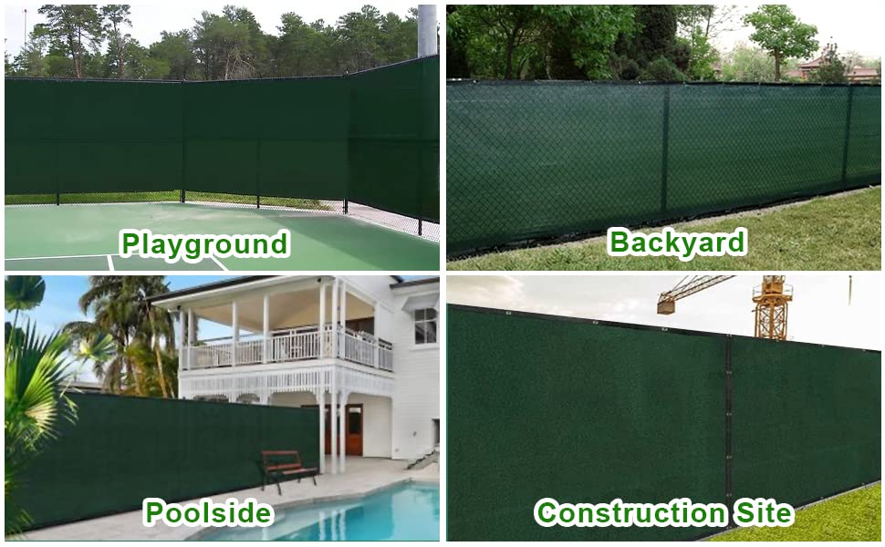 DenForste Privacy Fence Screen - 6' x 50' Fence Covering Privacy Screen Outdoor - Heavy Duty Fencing Mesh Shade Cover for Garden Wall Yard Backyard