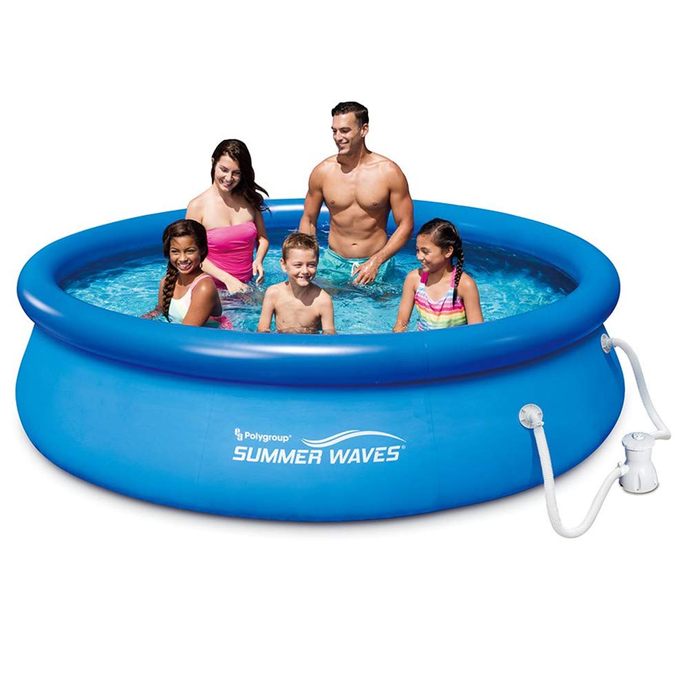 Summer Waves 10ft x 30in Quick Set Inflatable Above Ground Pool with Filter Pump