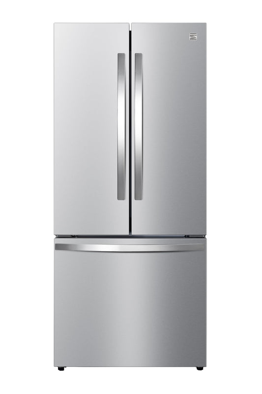 Kenmore 46-75525 29.88 Inch Counter-Depth French Door Refrigerator/Freezer with Fingerprint-Resistant Stainless Steel, Ice Maker, Quiet and Energy Efficient Inverter Compressor, 17.5 cu. ft.