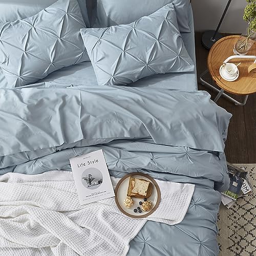 Bedsure Blue Comforter Set Full - Bedding Sets Full 7 Pieces, Bed in a Bag Light Blue Bed Sets with Comforter, Sheets, Pillowcases & Shams, Adult & Kids Bedding