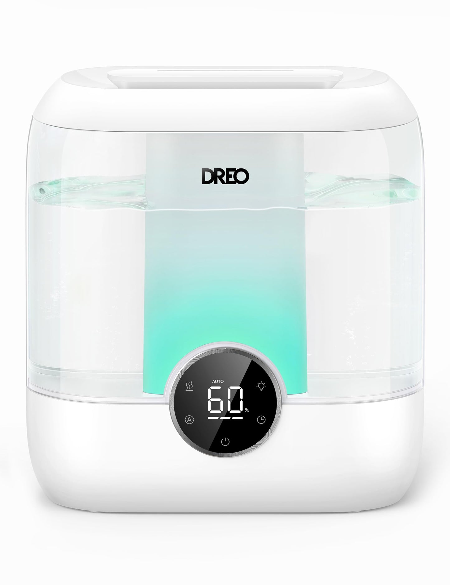 Dreo 6L Top Fill Humidifiers for Bedroom, 60H Runtime, 28 dB Quiet Supersized Cool Mist Humidifiers for Large Room, Air Humidifier for Home, Baby, Plant, Indoor, Night Light, Ultrasonic