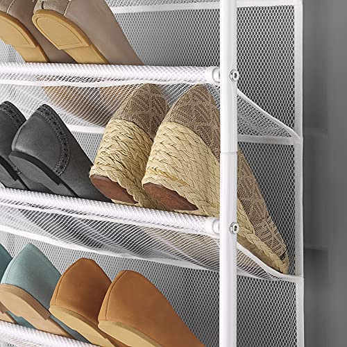 Whitmor 36 Pair Over the Door Shoe Organizer, White