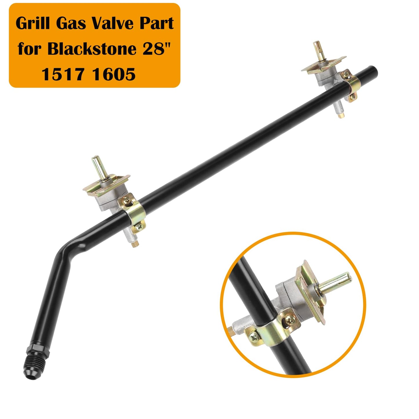 MOASKER Griddle Burner Control Valve with Igniter Port for Blackstone 28 Inch Flat Top Grill Griddle 1517 1605, Gas Griddle Valve Replacement Parts Compatible with Blackstone 28“ Gas Griddle