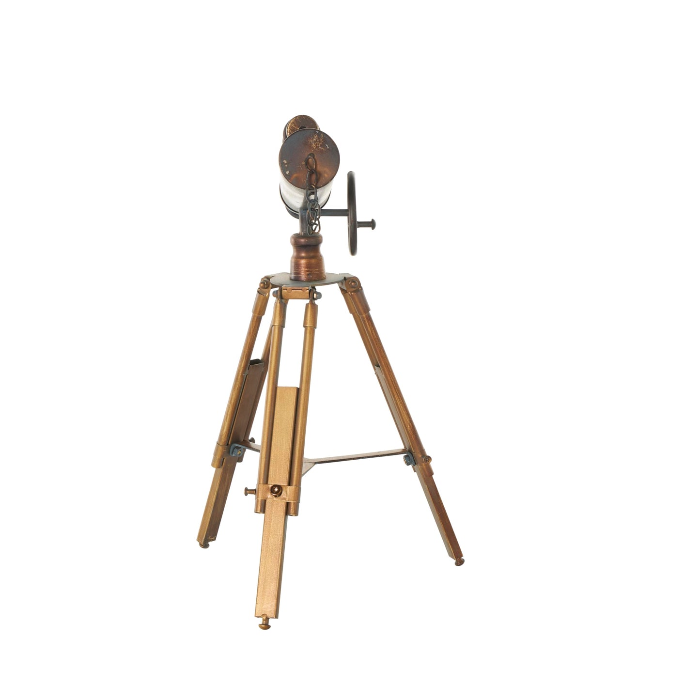 Deco 79 Metal Telescope, 17" x 11" x 18", Brass