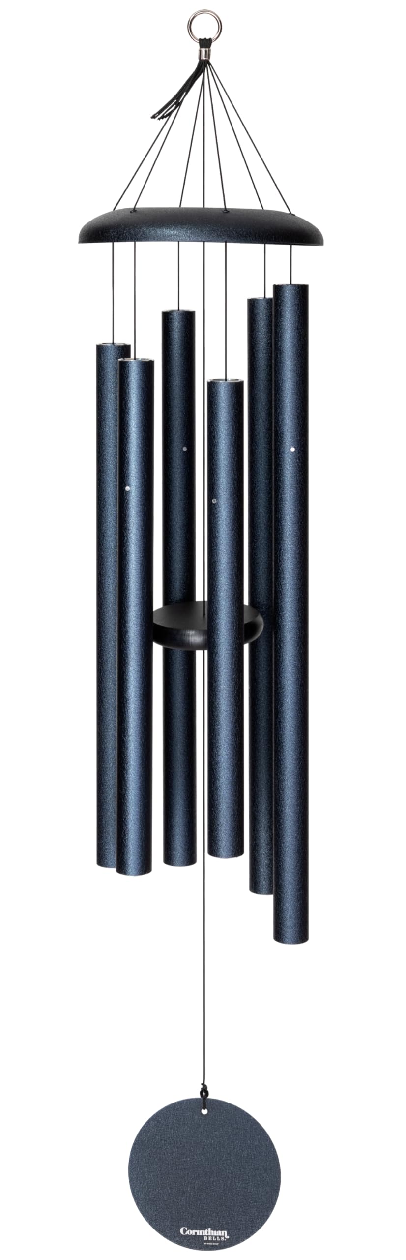 Corinthian Bells by Wind River – 44 inch Midnight Blue Wind Chime for Patio, Backyard, Garden, and Outdoor Decor (Aluminum Chime) Made in The USA