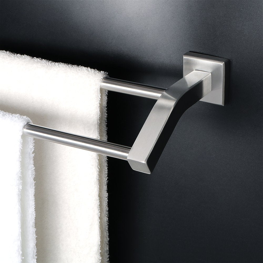 Alise Bath Double Towel Bars Towel Racks for Bathroom,Wall Mount Towel Holder Heavy Duty SUS304 Stainless Steel Towel Hanger Towel Rail,Brushed Nickel,24 Inch