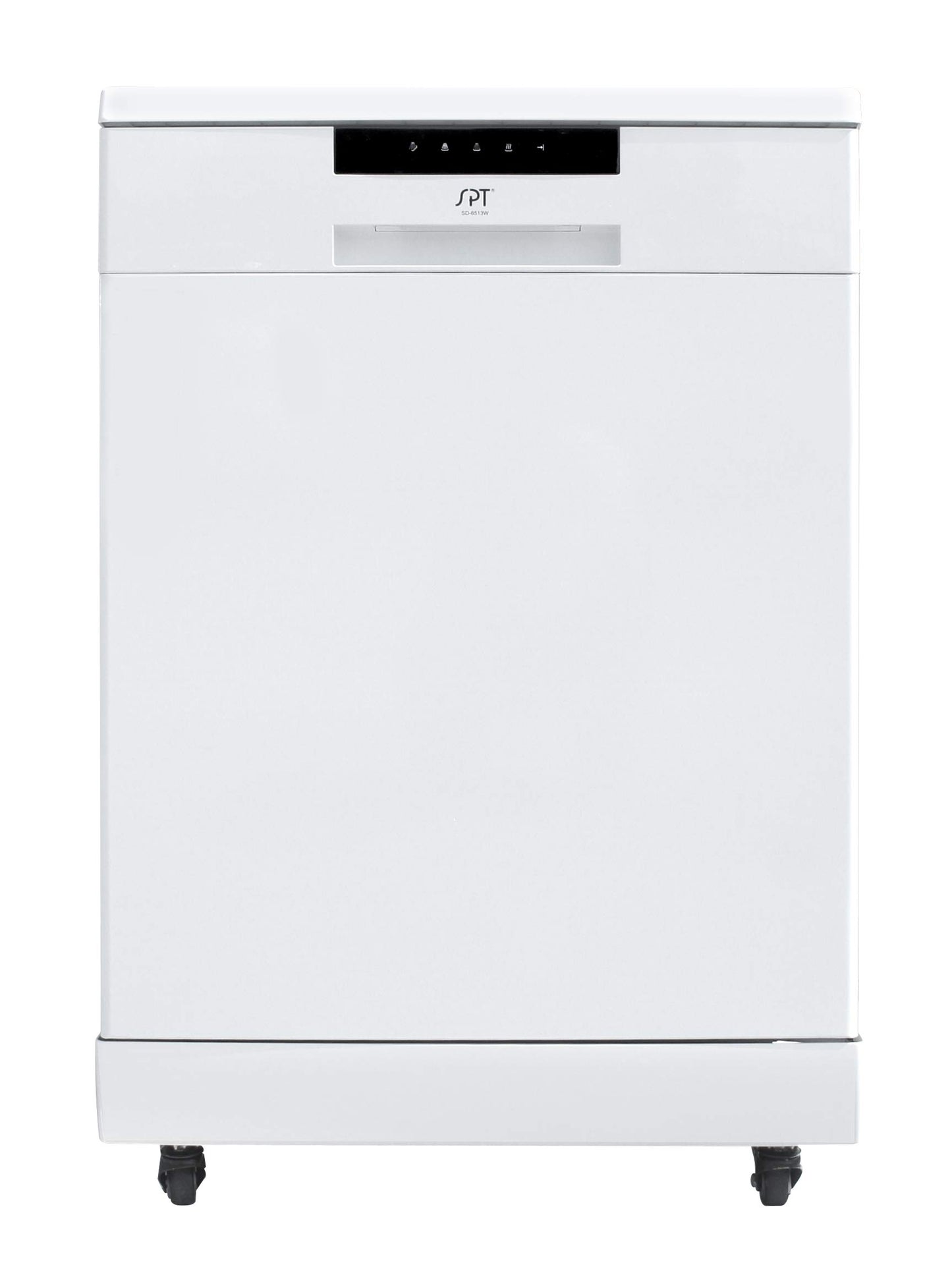 SPT SD-6513WA 24″ Wide Portable Dishwasher with ENERGY STAR, 6 Wash Programs, 10 Place Settings and Stainless Steel Tub – White