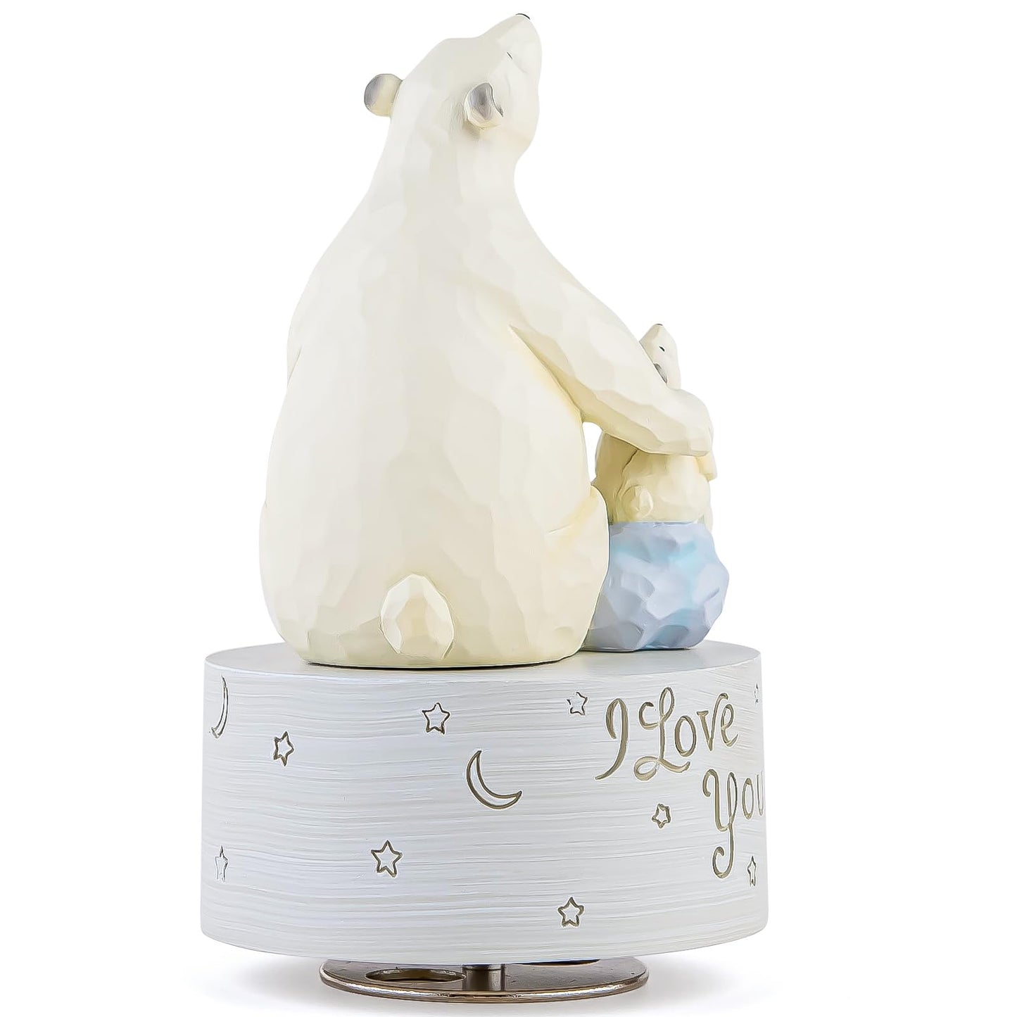 AIDLNS Polar Bear Music Box Figurine, Sculpted Hand-Painted Musical Figure Gifts, for Daughter Granddaughter Grandson Birthday Anniversary, Play You are My Sunshine