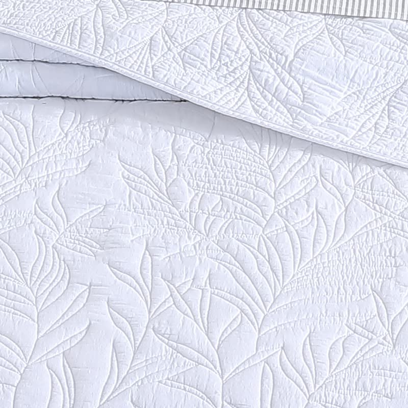 Tommy Bahama Home | Costa Sera Collection | Soft and Breathable, Quilt Bedpsread Coverlet Seasons, Pre-Washed for Added Softness, Twin, White