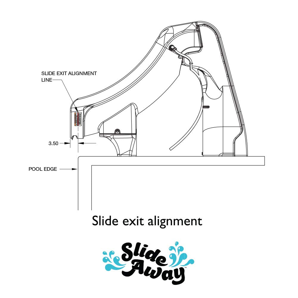 S.R. Smith 660-209-5810 SlideAway Removable In-Ground Pool Slide, Taupe