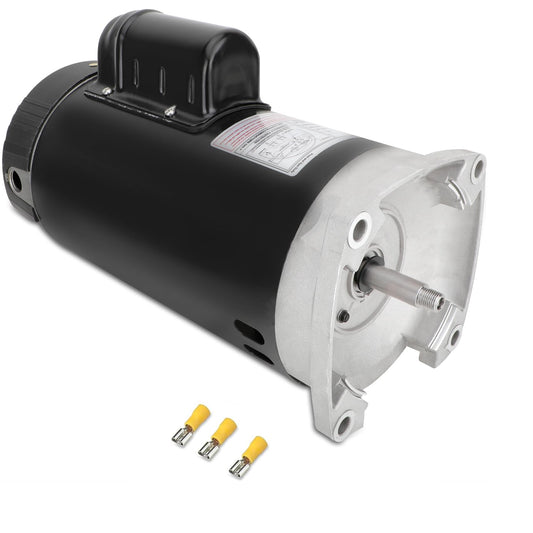 B2853 Square Flange Pool Pump Motor - 1 HP,3450 RPM,56Y Frame,PSC, ODP Enclosure - Reliability for Your Pool Pump - 12-Month Assurance of Quality and Support