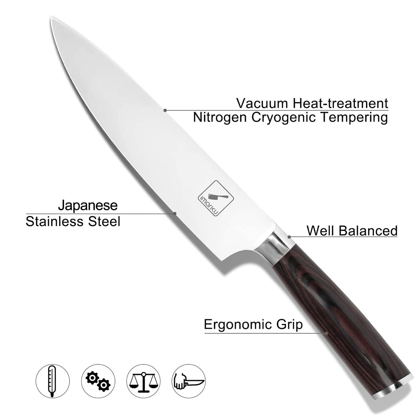 imarku Chef Knife - 8 Inch Home Essentials Sharp Kitchen knife HC Steel Japanese Knife Paring knife, Christmas Gifts for Women/Men, Birthday Gifts for Mom/Dad, Kitchen Gadgets with Premium Gift Box