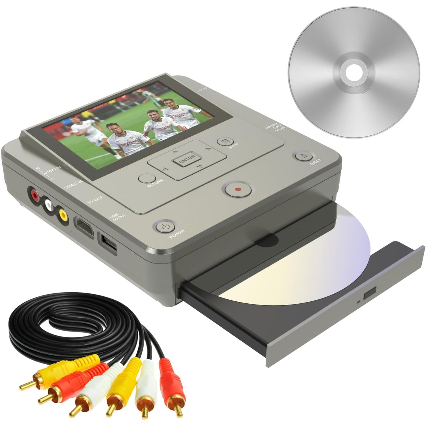 Clariviews VHS to DVD Recorder, TV to USB Device or SD Card or HDD Recorder, Smart Phone WiFi to DVD/USB/SD/HDD Copy, WiFi APP Media Recorder【Comes with 10 Free DVD-R 】