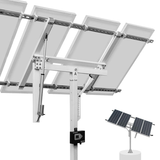 ECO-WORTHY Solar Panel Single Axis Tracking System (Increase 30% Power) with Tracker Controller,High Stability, Multi-Angle Adjustment,Ideal for Different Solar Panels, for Yard/Farm/Field/Garden