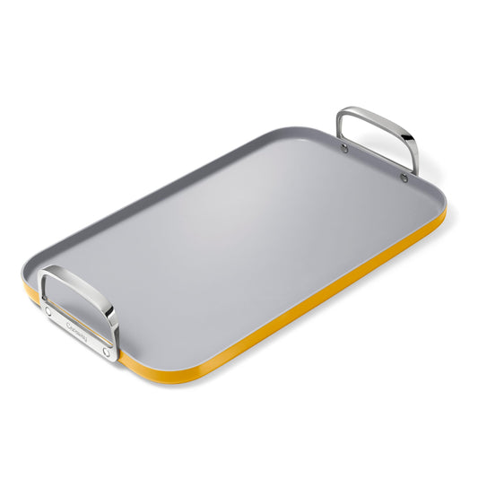 Caraway Double Burner Griddle - 19x12” Griddle Pan - Non-Stick Ceramic Coated - Non Toxic, PTFE & PFOA Free - Oven Safe & Compatible with All Stovetops - Marigold