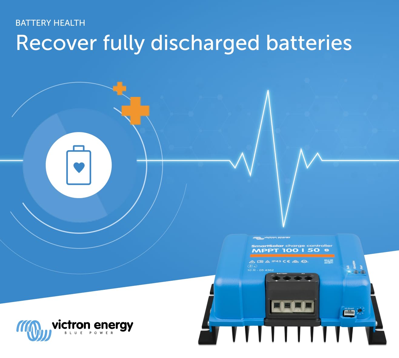 Victron Energy SmartSolar MPPT 100V 50 amp 12/24-Volt Solar Charge Controller (Bluetooth)