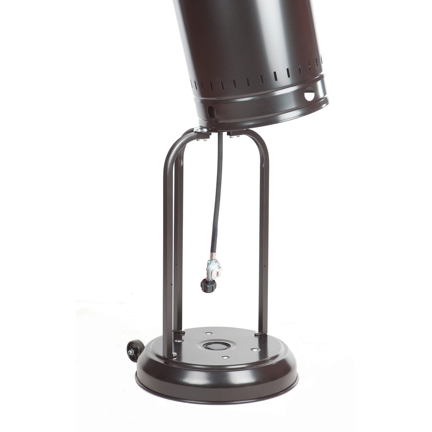 Amazon Basics 46,000 BTU Outdoor Propane Patio Heater with Wheels, Commercial & Residential, Havana Bronze, 32.1 x 32.1 x 91.3 inches (LxWxH)