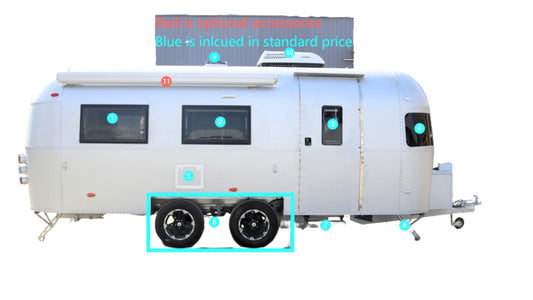 Airstream Caravans Trailer with Bedroom/Living Room/Bathroom and Kitchen.Now Travelling is Much Easy, 24 * 7.15 * 8ft.
