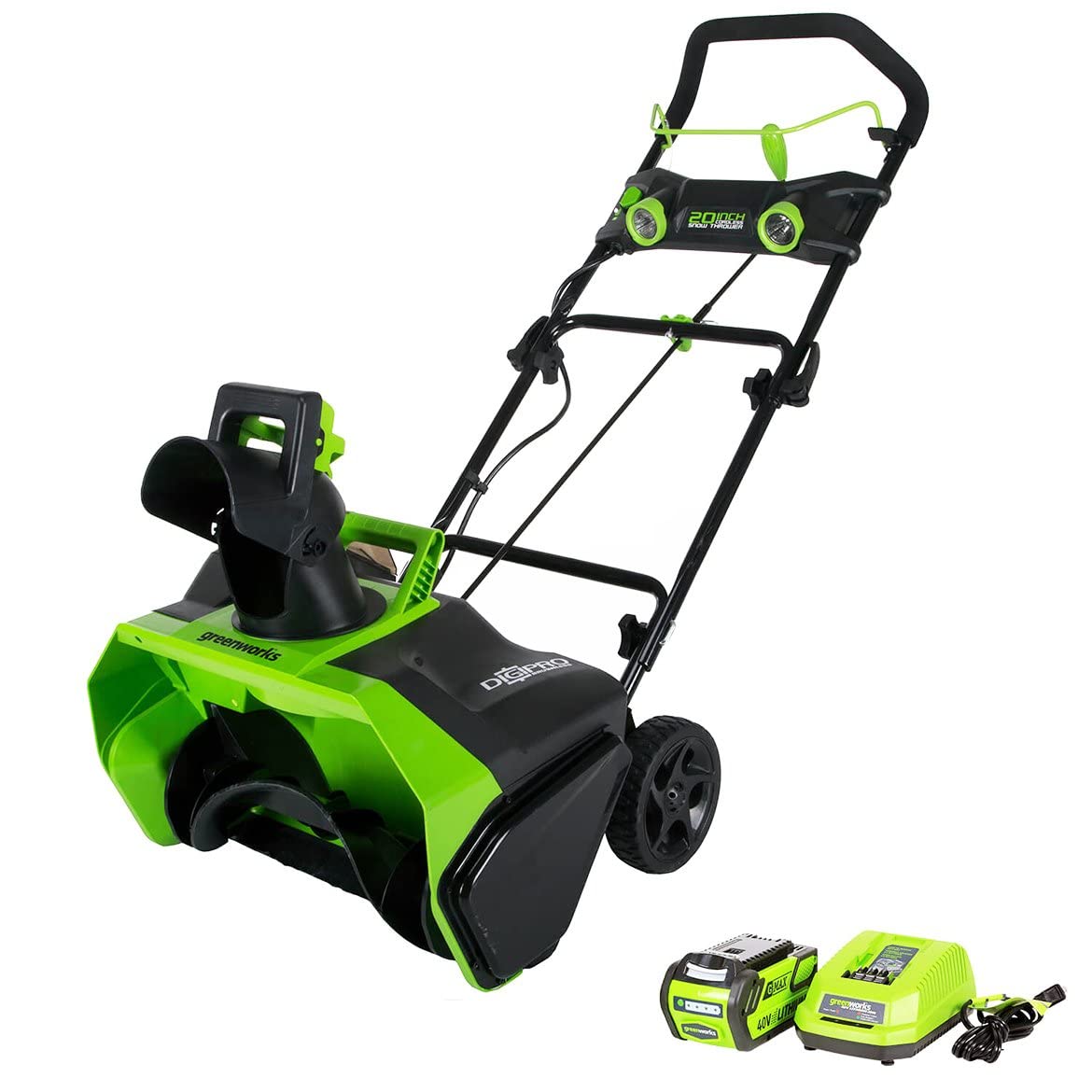 Greenworks 40V (75+ Compatible Tools) 20” Brushless Cordless Snow Blower, 4.0Ah Battery and Charger Included