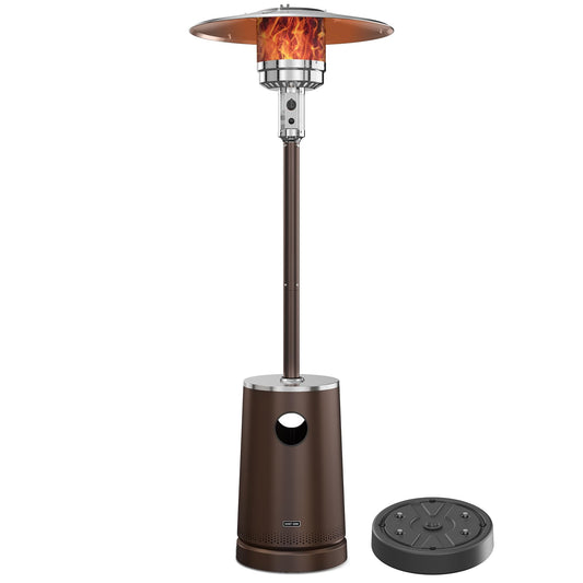 EAST OAK 50,000 BTU Patio Heater with Sand Box, Table Design, Double-Layer Stainless Steel Burner, Wheels, Triple Protection System, Outdoor Heater for Home and Residential, 2023 Upgrade, Bronze