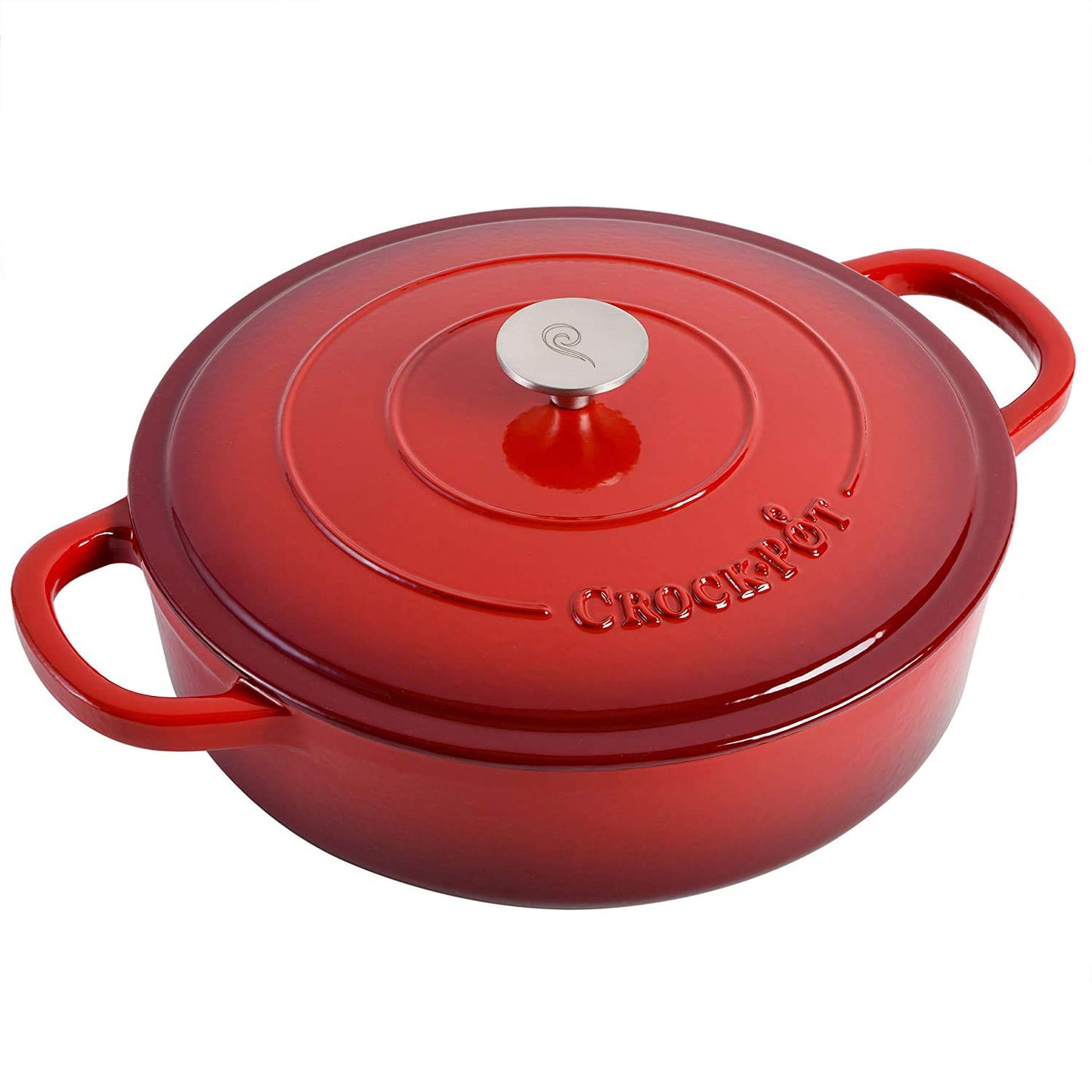 Crock-Pot Crock Pot Artisan Enameled Cast Iron Braiser W/Lid, 5 Quart, Scarlet Red