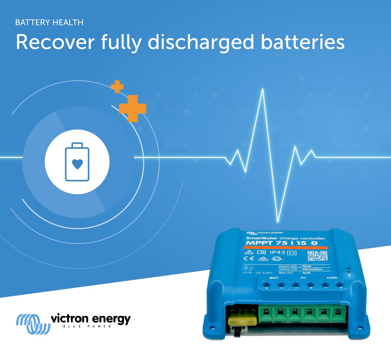 Victron Energy SmartSolar MPPT 75V 15 amp 12/24-Volt Solar Charge Controller (Bluetooth)