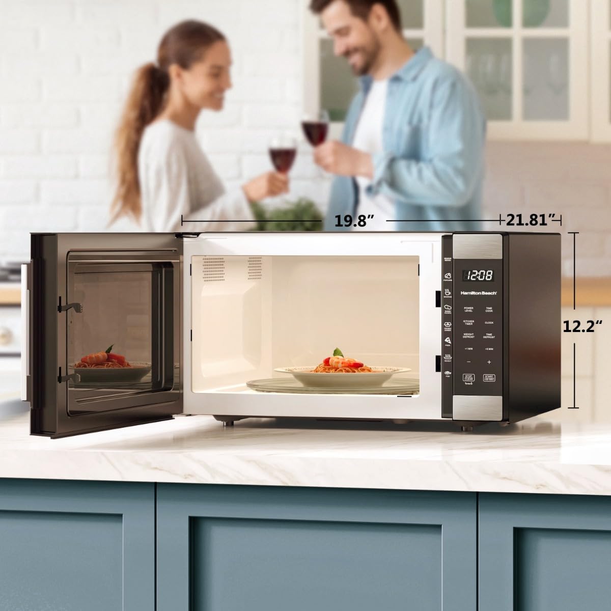 1.6 Cu ft Sensor Cook Countertop Microwave Oven in Stainless Steel, New