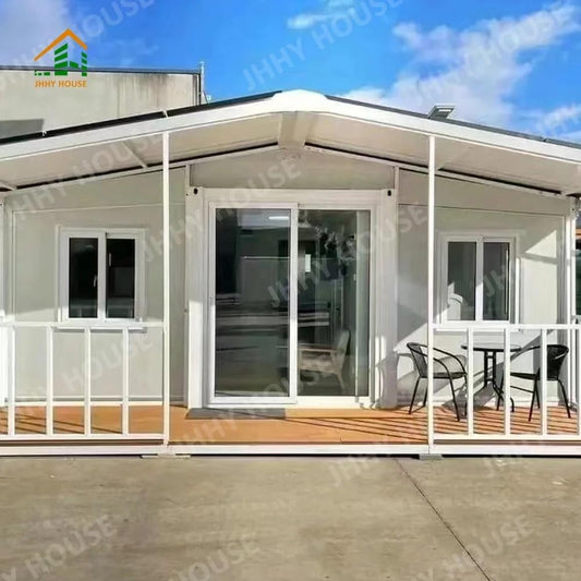 Portable 20 ft Prefab Container Tiny Terrace House, with 2 Bedroom and 1 Bath and Living Room, Outdoor Tiny House kit