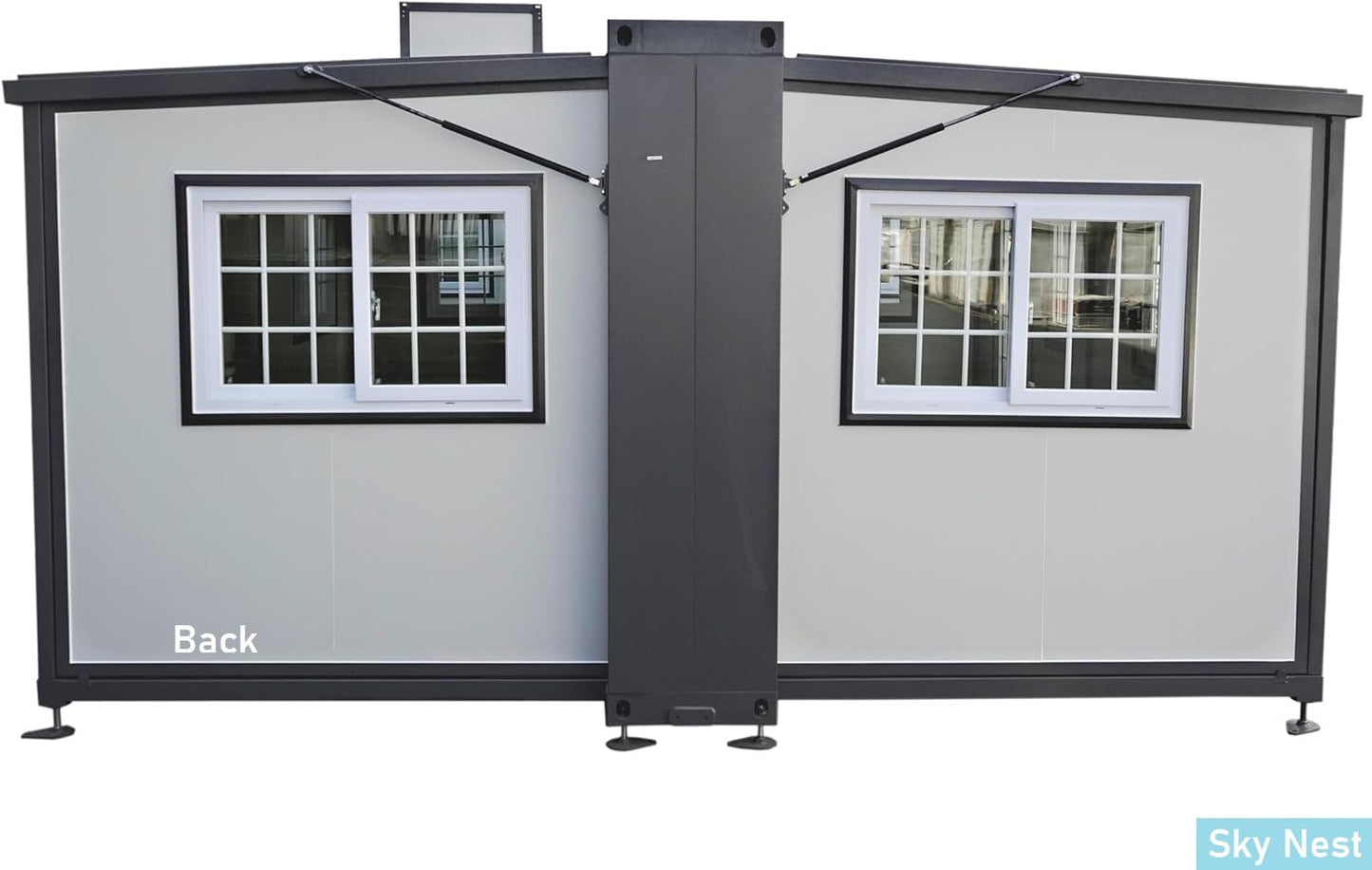 Sky Nest Portable Prefabricated Tiny Home 16.5x20ft, Mobile Expandable Plastic Prefab House for Hotel, Booth, Office, Guard House, Shop, Warehouse, Workshop (No Restroom)