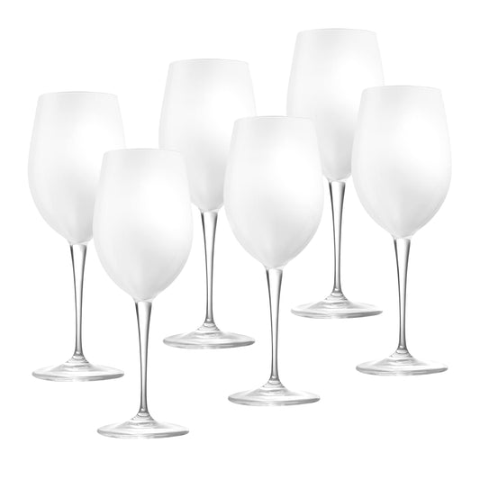 Barski Goblet - Red Wine Glass - Crystal Glass - Water Glass - Opal White - Stemmed Glasses - Set of 6 Goblets - 18 oz Made in Europe